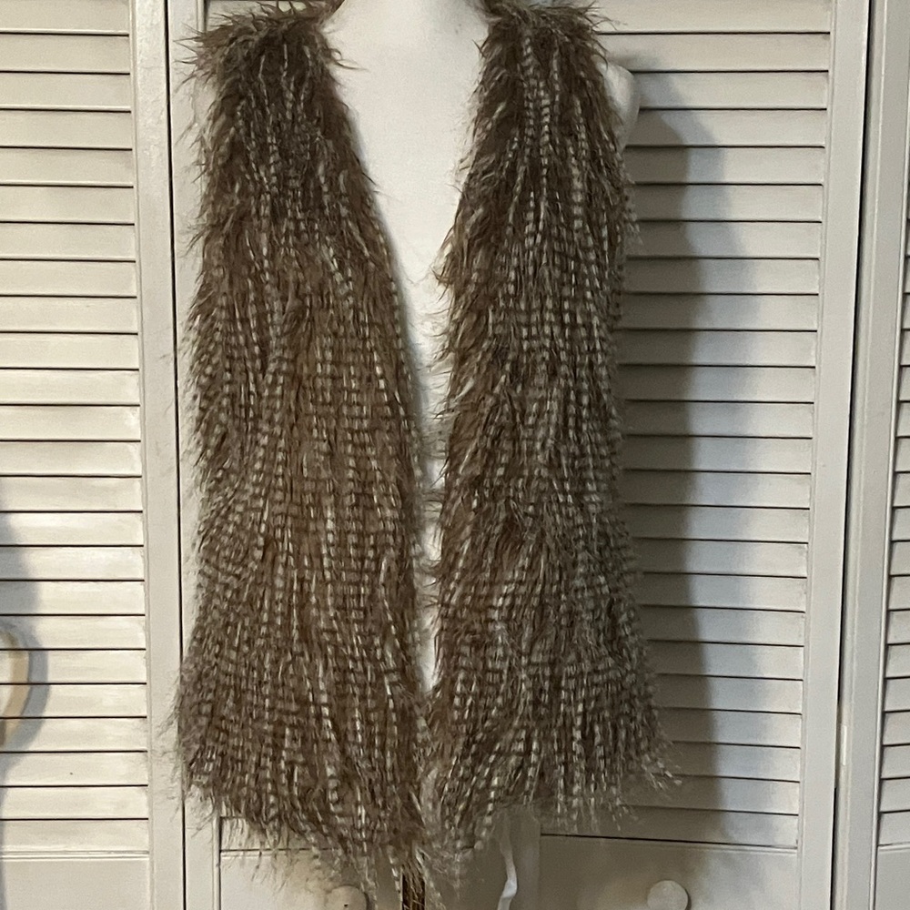 TCEC Beige Faux Fur Vest